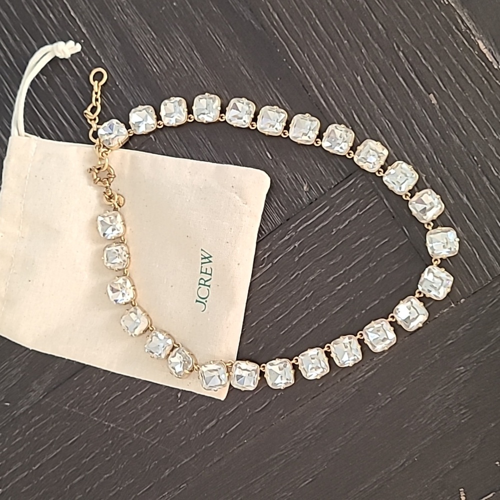 J. Crew Square Crystal Necklace - Picture 1 of 4